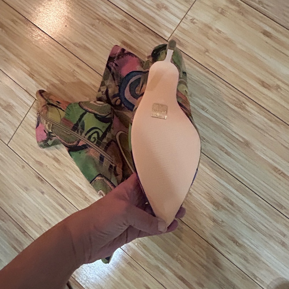 Vivianly Multicolor Abstract Pattern Stiletto Ank… - image 3